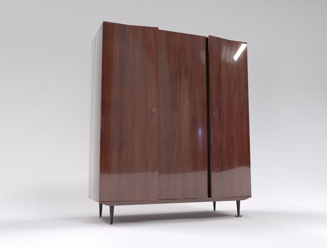 Old cupboard of the USSR 3D model