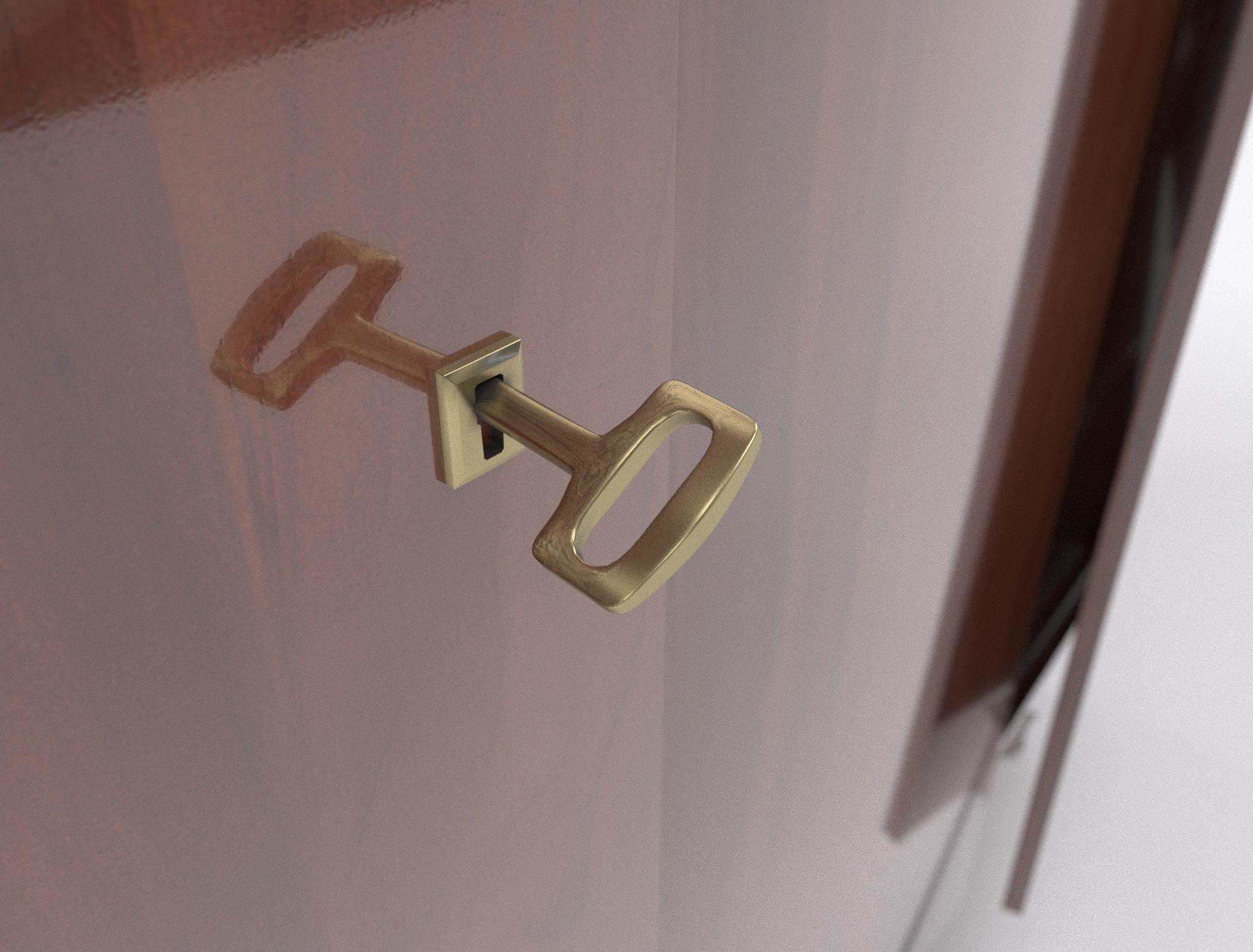 Old cupboard of the USSR 3D model_2