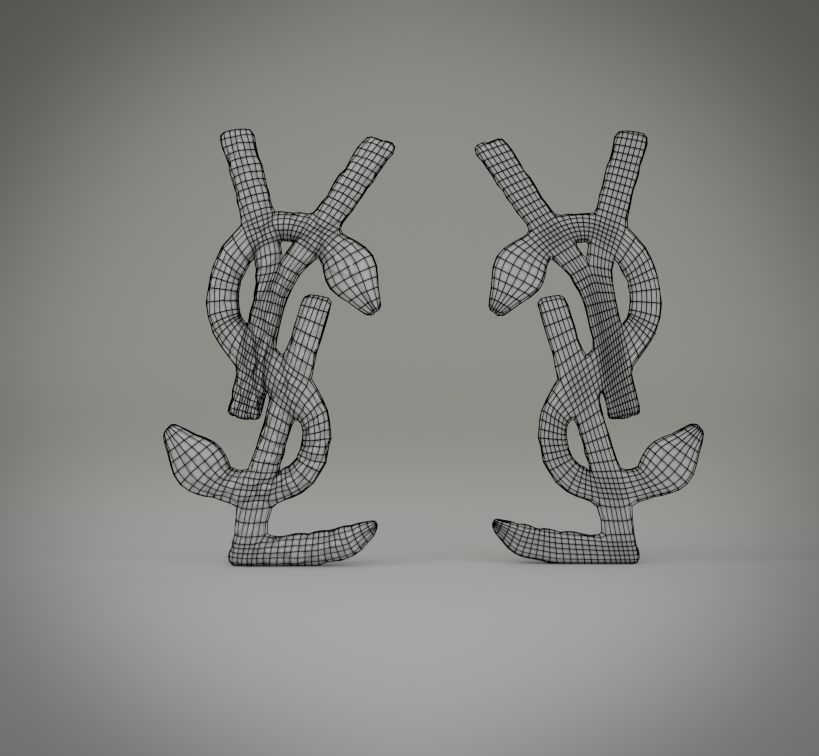 YSL LOGO 3D print model_2