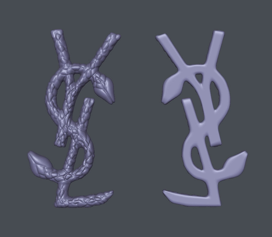 YSL LOGO 3D print model_3