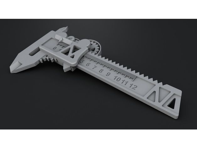 Metric Caliper Steampunk 3D print model_1