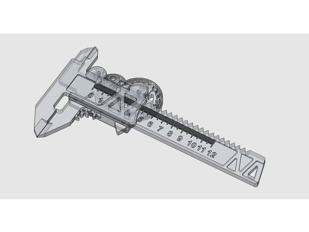 Metric Caliper Steampunk 3D print model_3