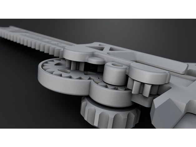 Metric Caliper Steampunk 3D print model_4
