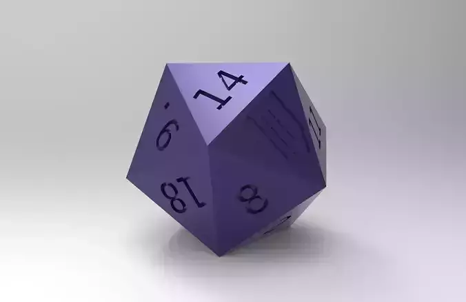 polyhedron dice with numbers