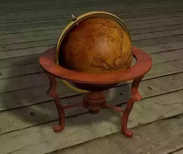 Old wood Globe