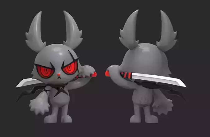 Dark Rabbit Bloody Bunny 3D print model