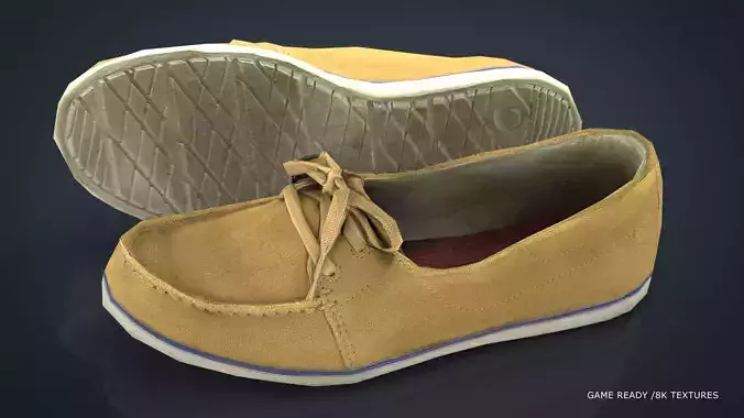 Summer Sneakers Low-poly 3D model