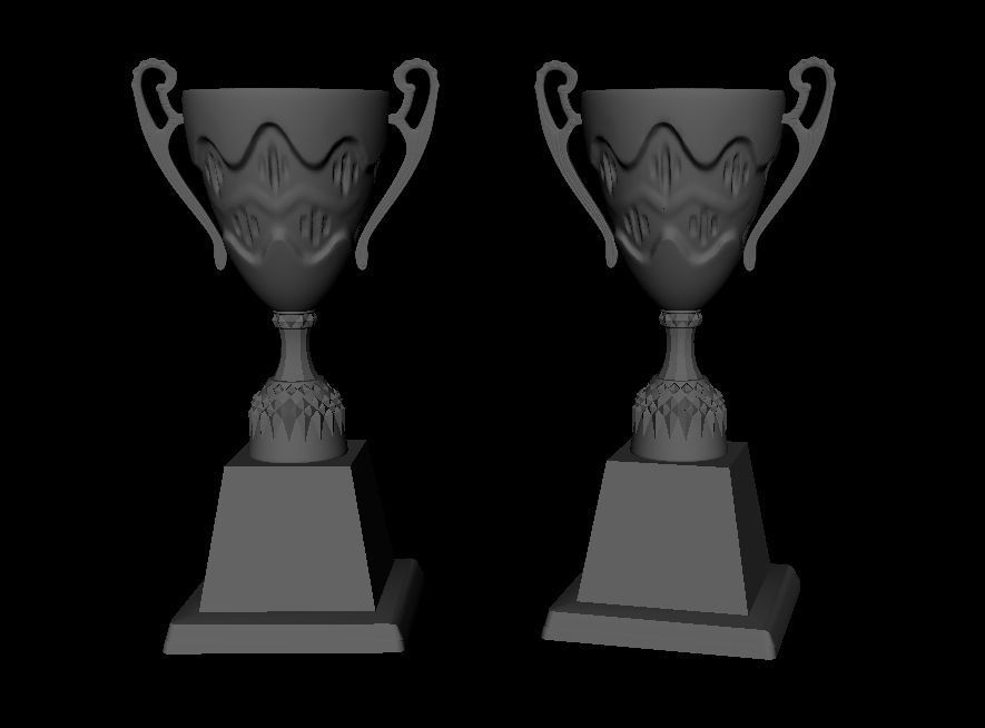 Trophy gold 3D print model_2