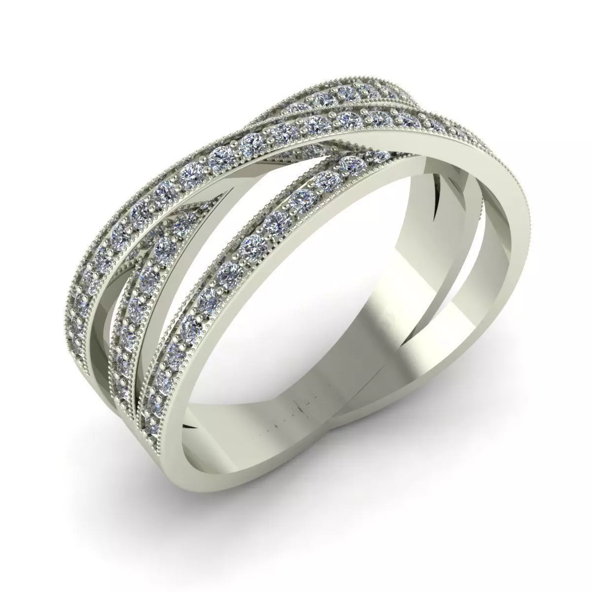 diamond ring 3D print model_0