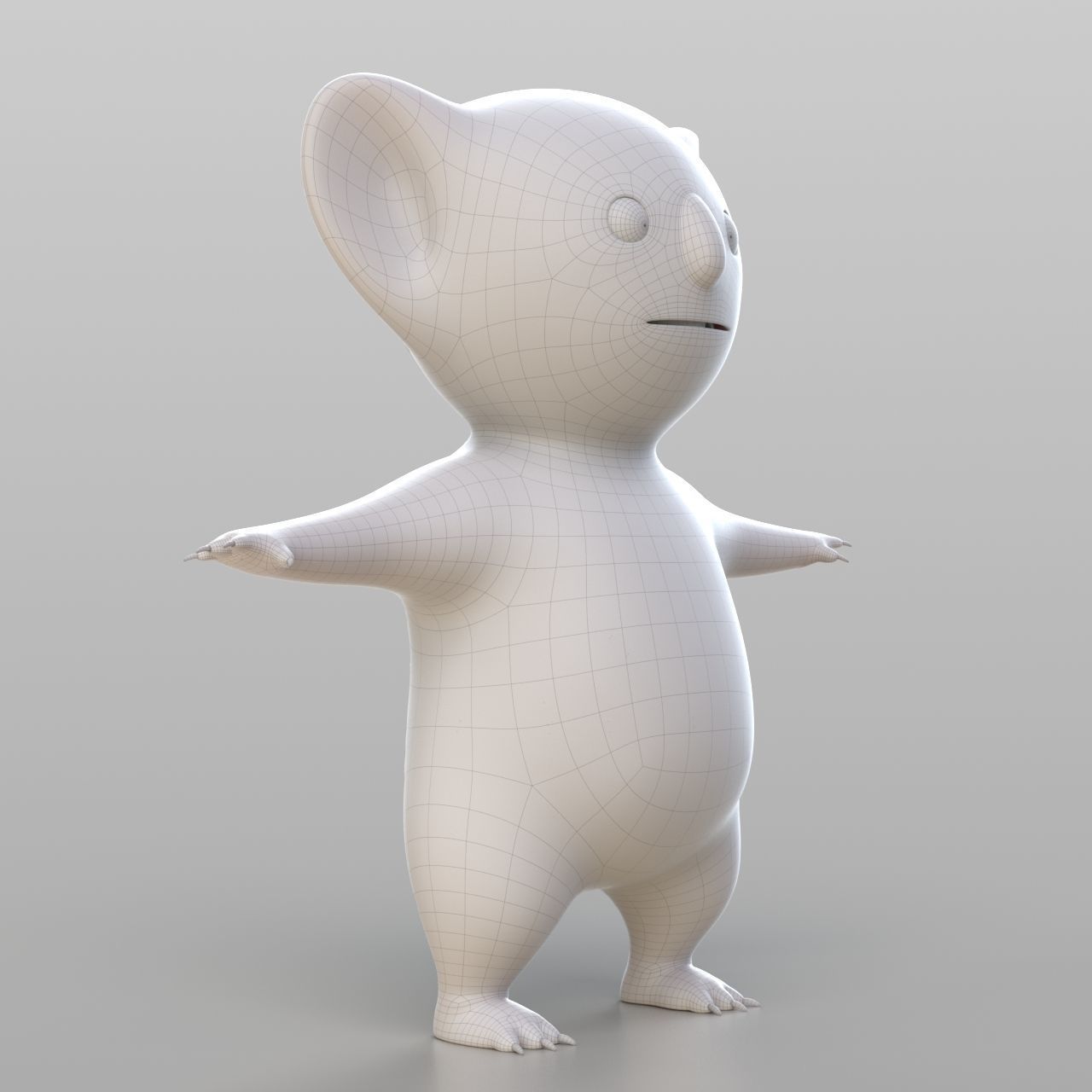Cartoon Koala 3D model_1
