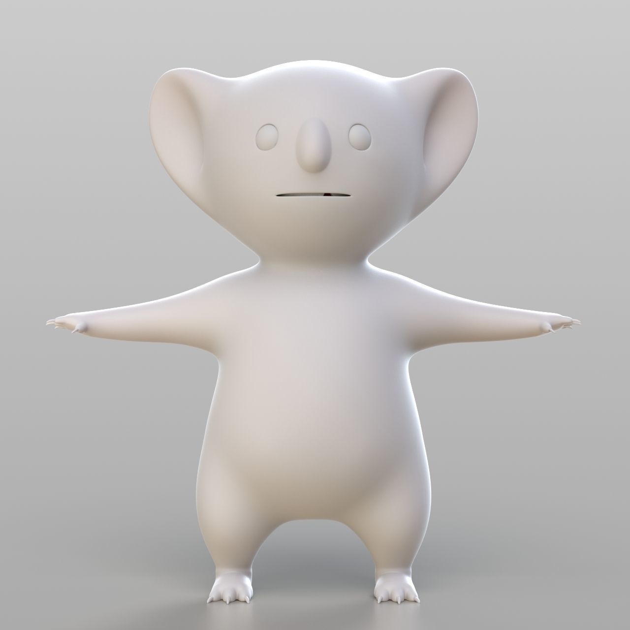 Cartoon Koala 3D model_2