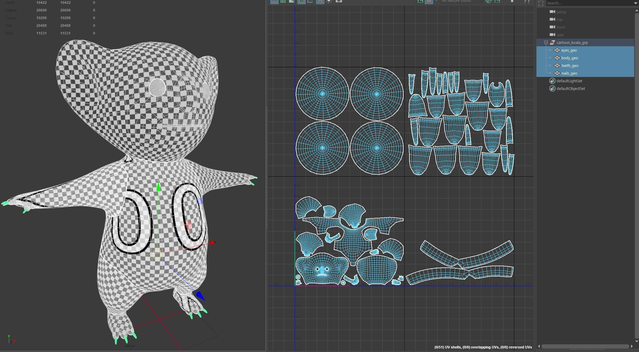 Cartoon Koala 3D model_8