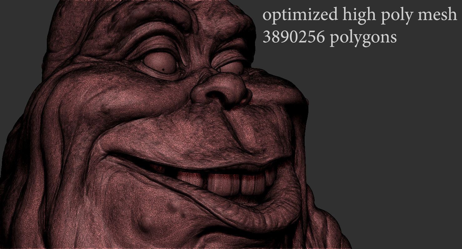 Ghostbusters Slimer high polygon 3D model Free 3D model_20