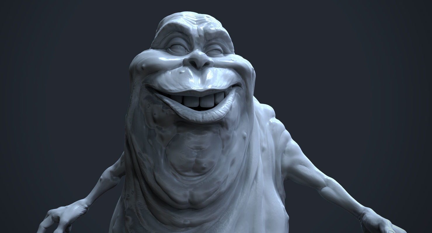 Ghostbusters Slimer high polygon 3D model Free 3D model_8