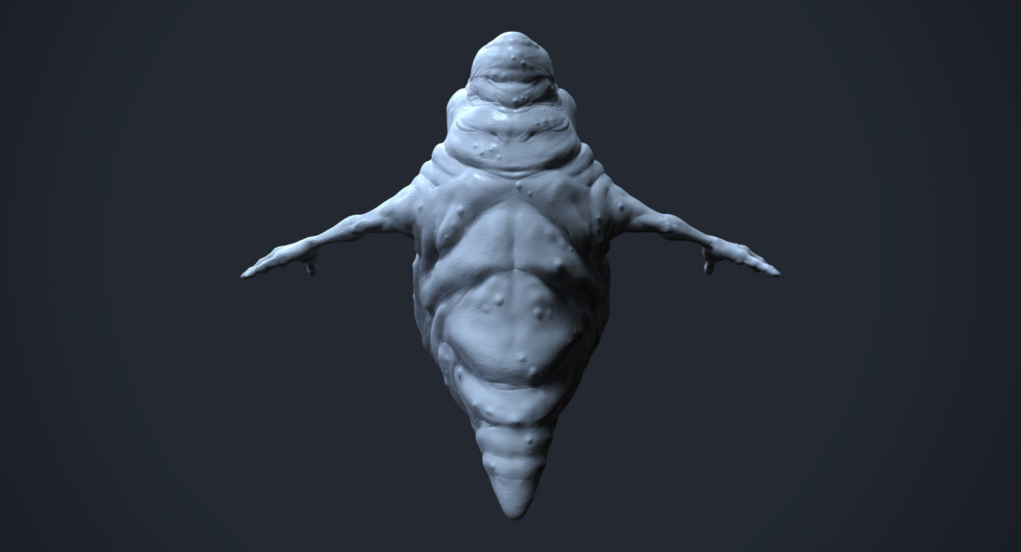 Ghostbusters Slimer high polygon 3D model Free 3D model_13