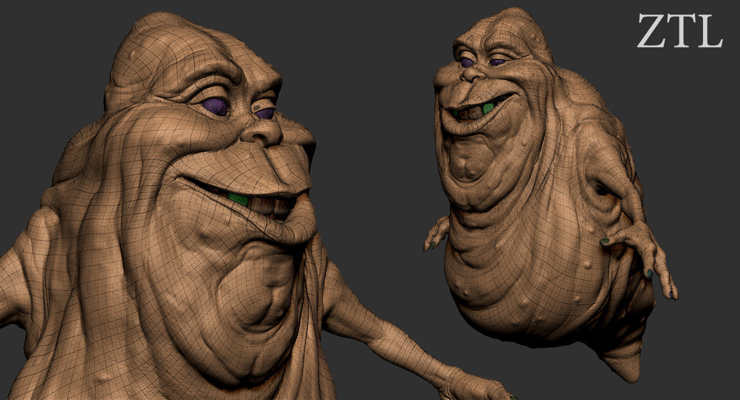 Ghostbusters Slimer high polygon 3D model Free 3D model_19