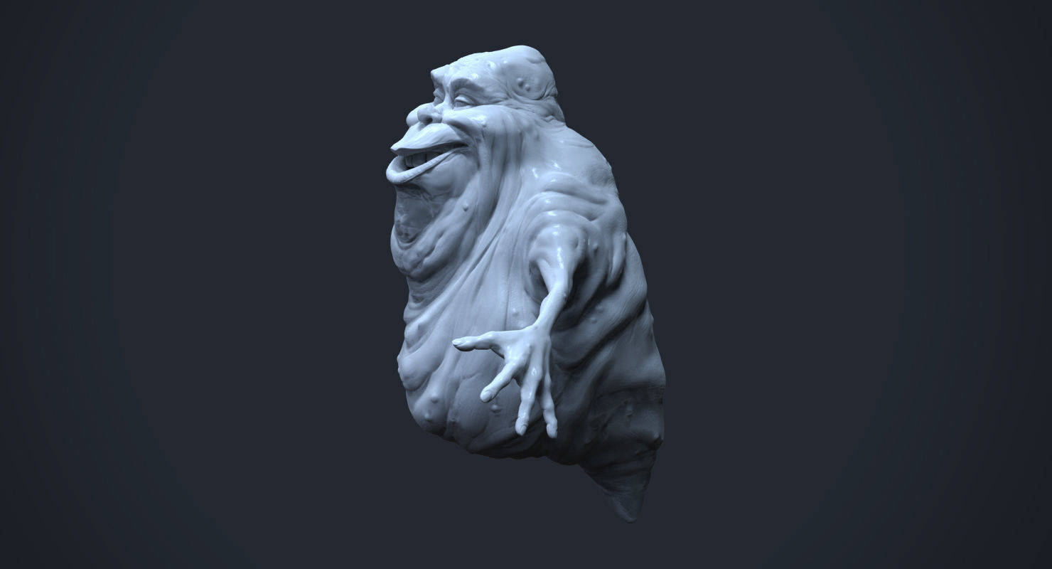 Ghostbusters Slimer high polygon 3D model Free 3D model_3