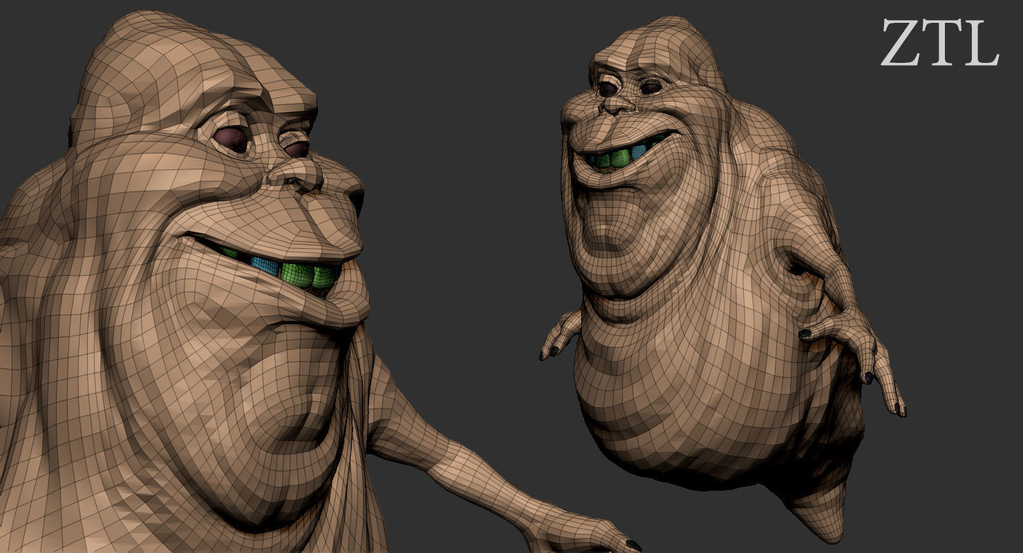 Ghostbusters Slimer high polygon 3D model Free 3D model_18