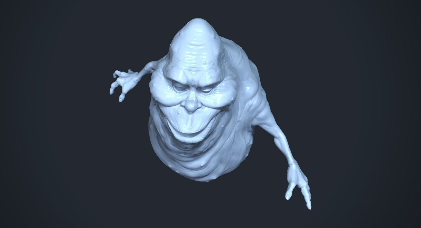 Ghostbusters Slimer high polygon 3D model Free 3D model_9