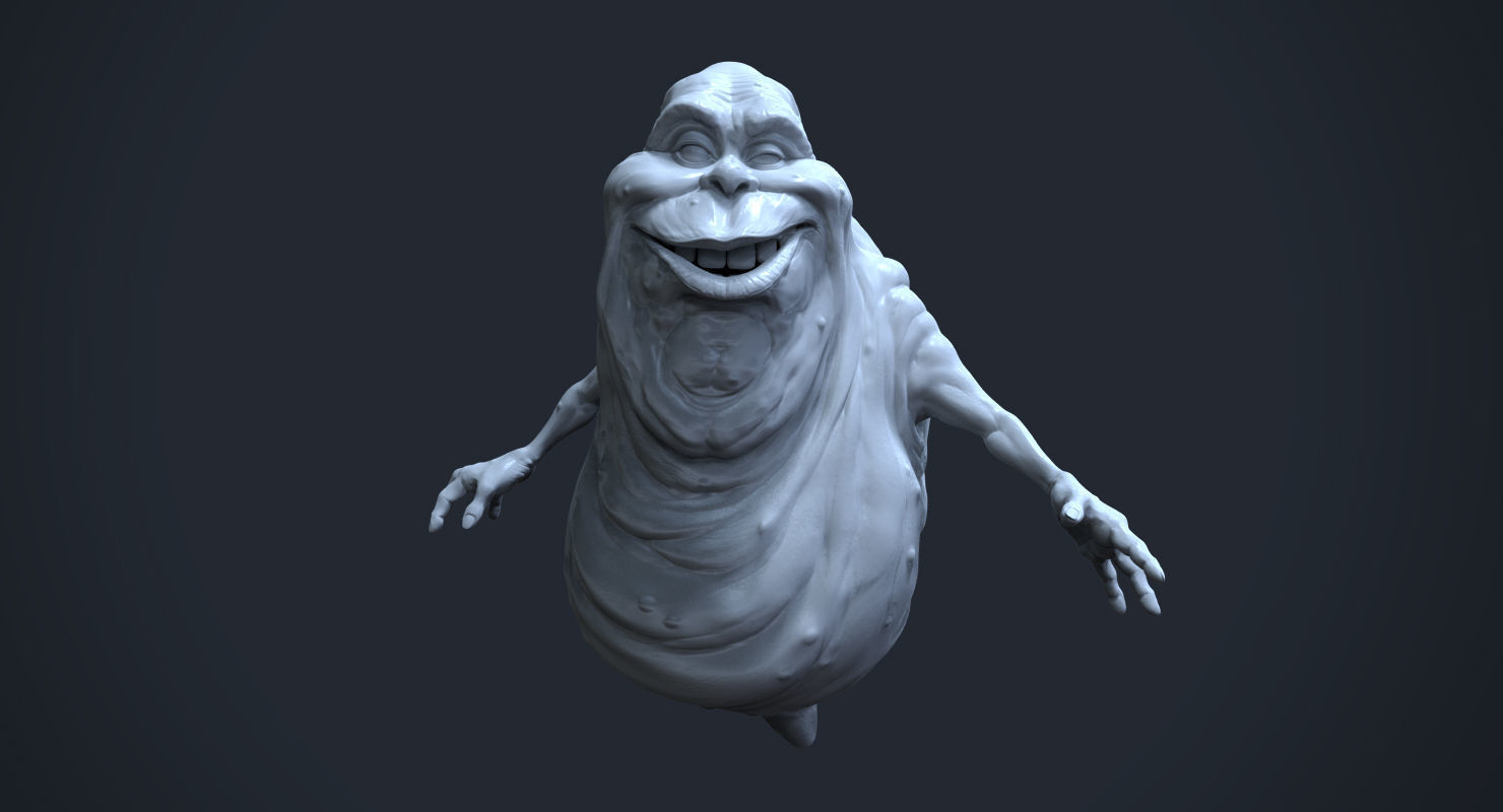Ghostbusters Slimer high polygon 3D model Free 3D model_1