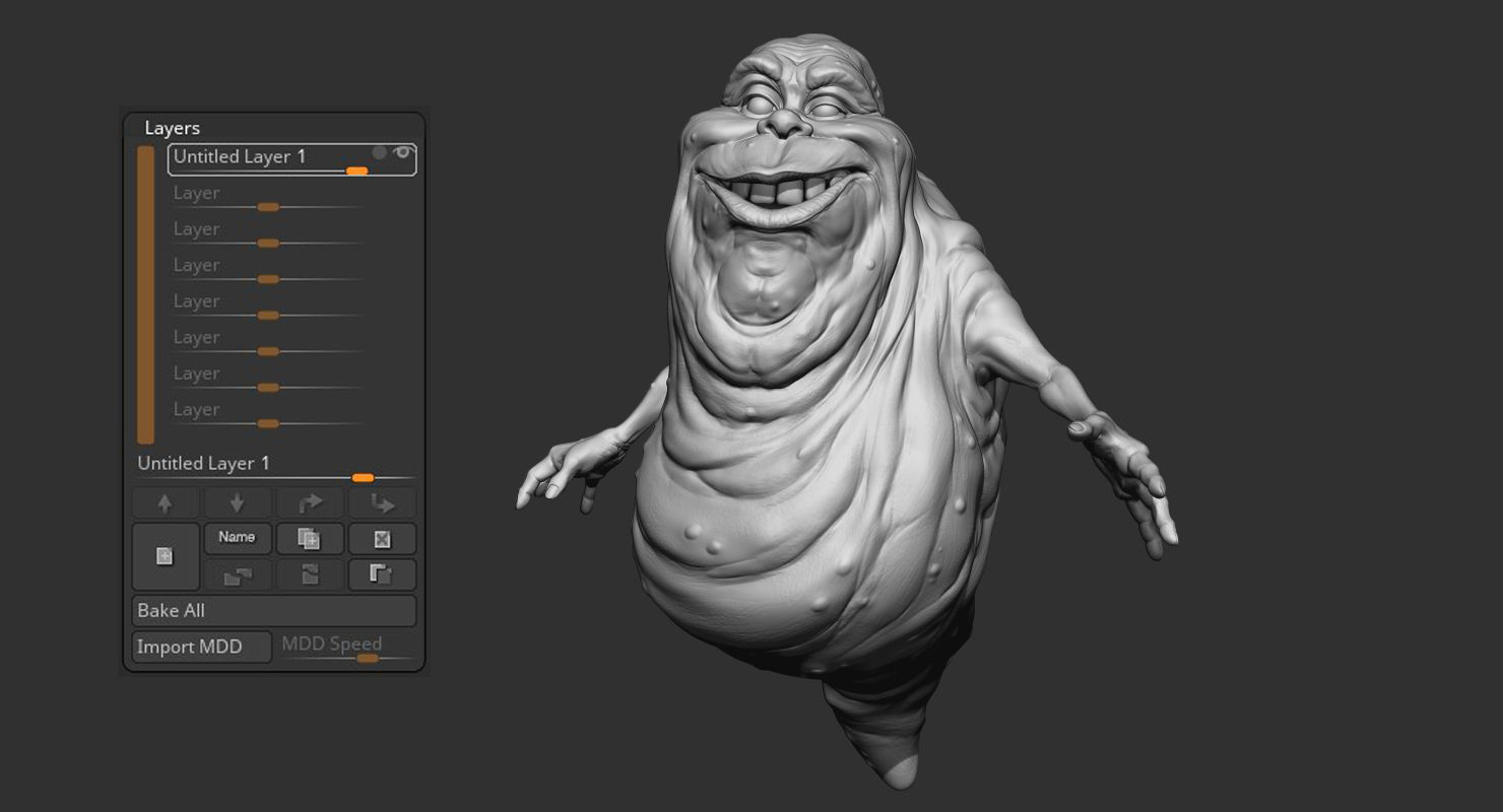 Ghostbusters Slimer high polygon 3D model Free 3D model_15
