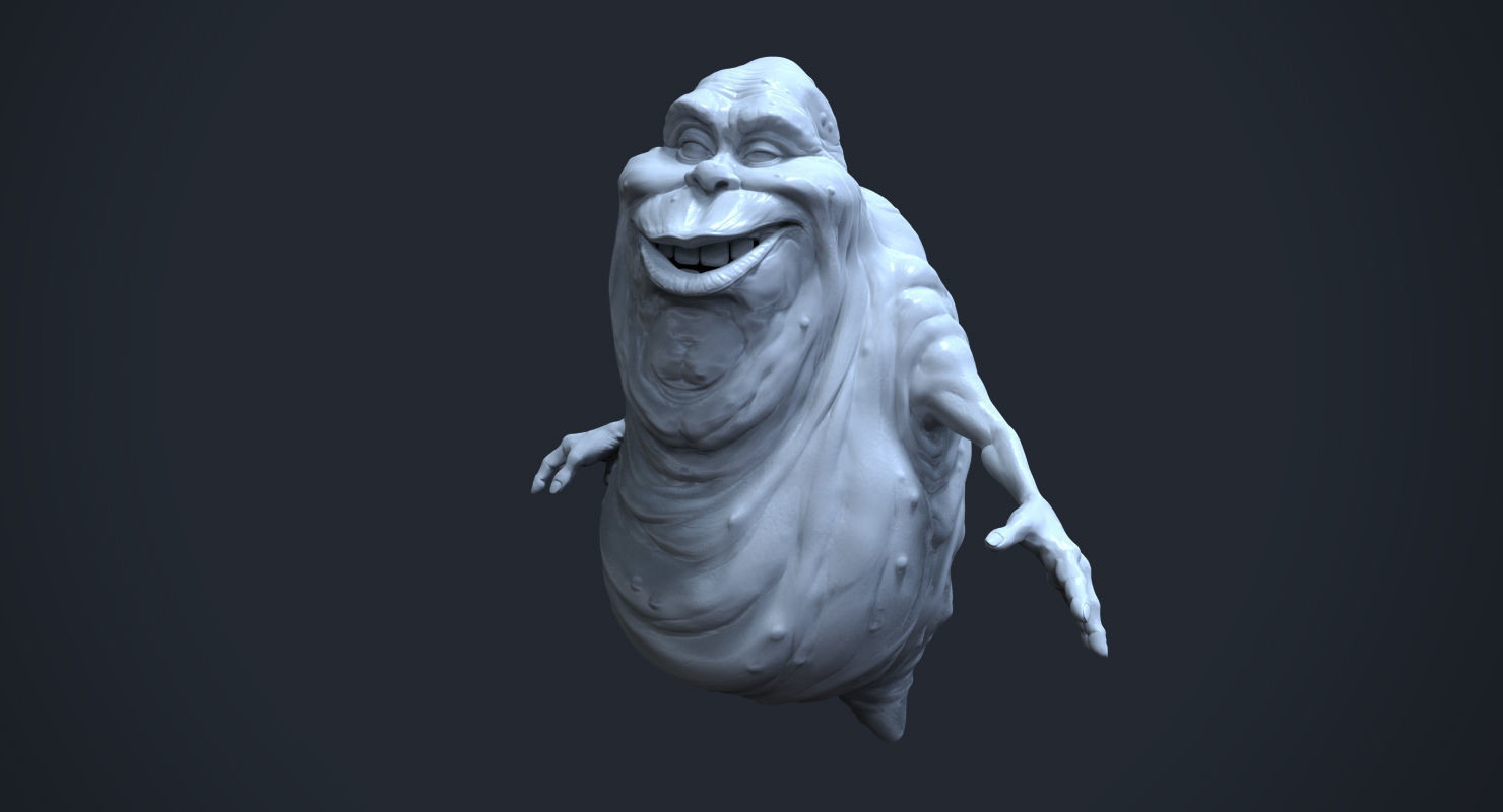 Ghostbusters Slimer high polygon 3D model Free 3D model_2