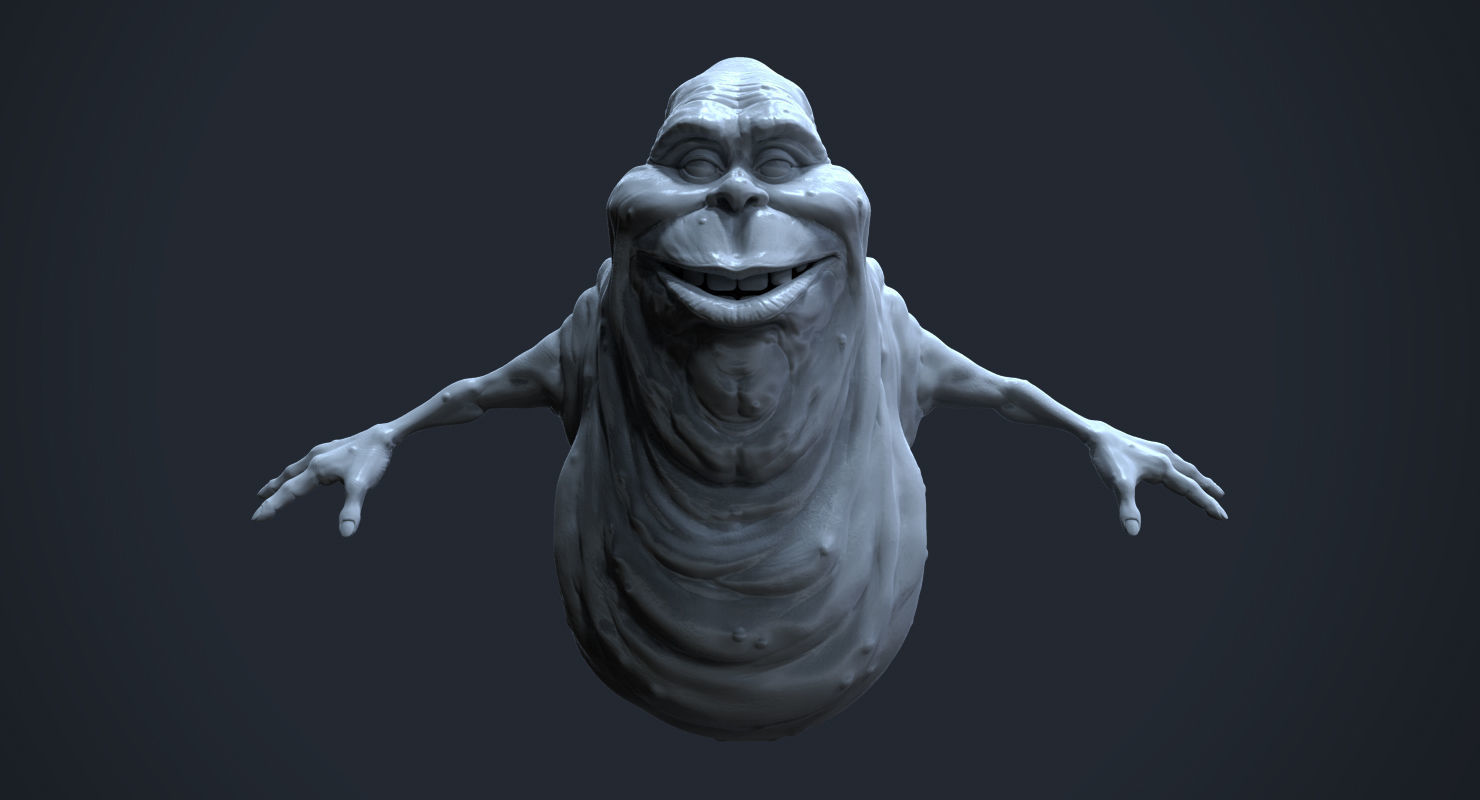 Ghostbusters Slimer high polygon 3D model Free 3D model_11