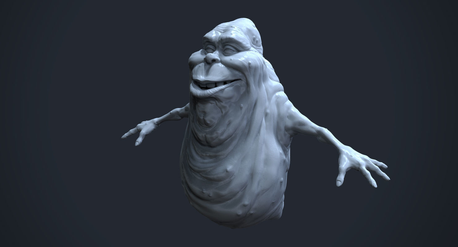 Ghostbusters Slimer high polygon 3D model Free 3D model_10