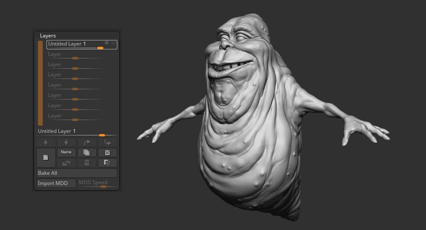 Ghostbusters Slimer high polygon 3D model Free 3D model_16