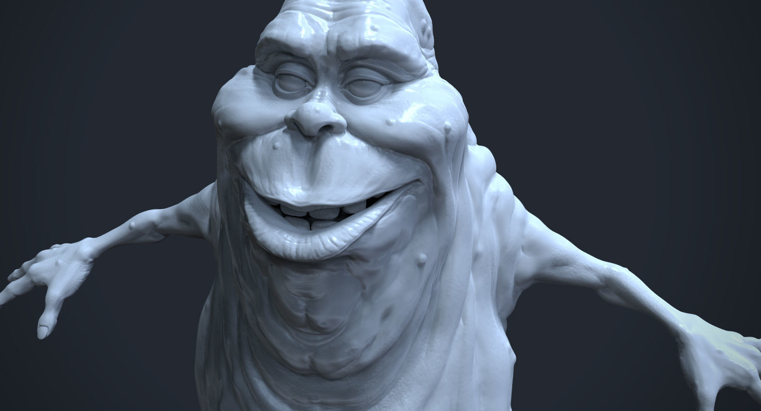 Ghostbusters Slimer high polygon 3D model Free 3D model_14