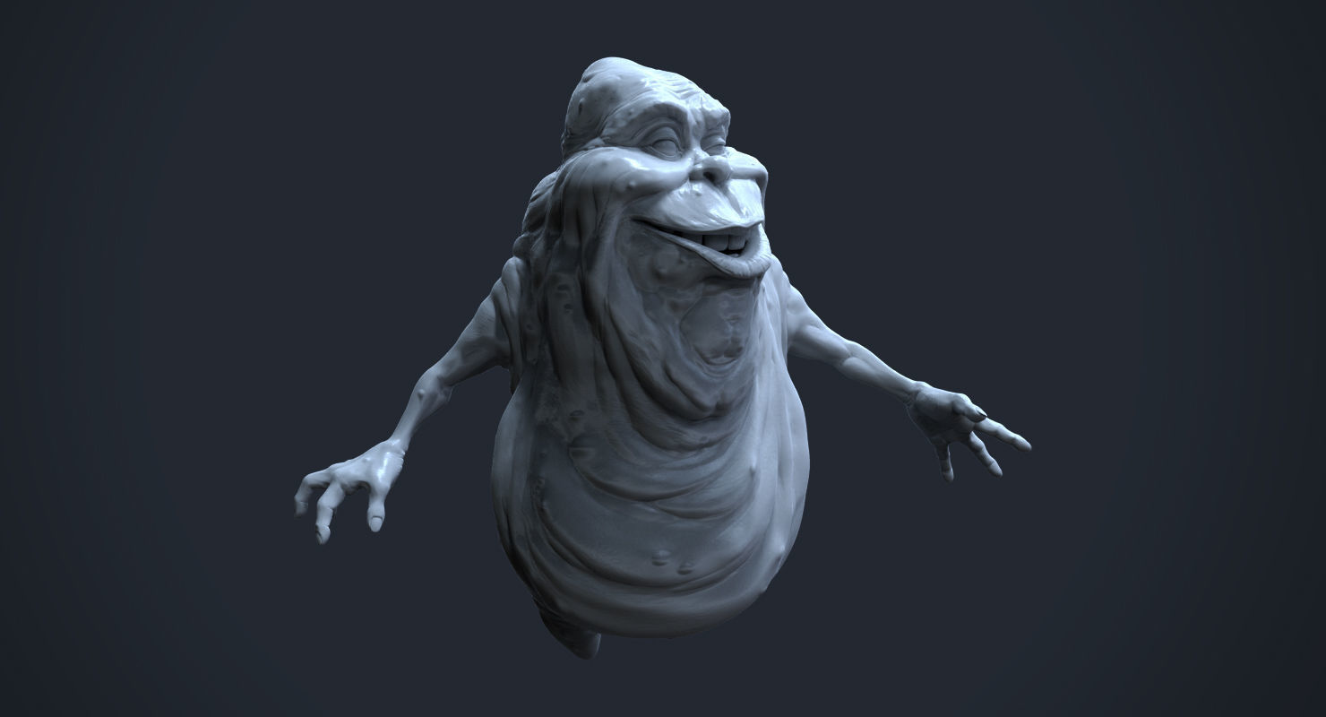 Ghostbusters Slimer high polygon 3D model Free 3D model_4