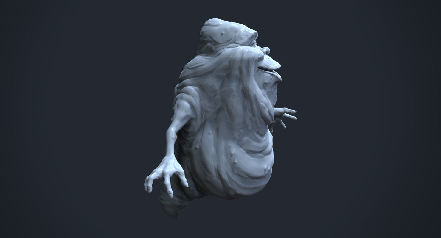 Ghostbusters Slimer high polygon 3D model Free 3D model_5