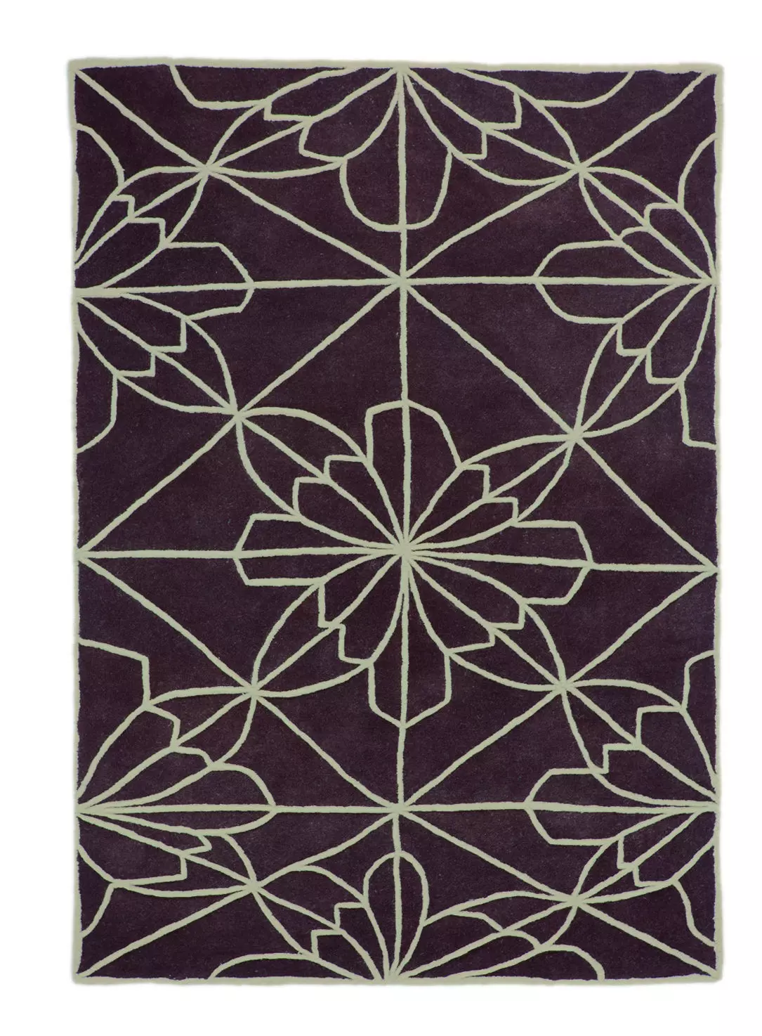 Carpet rug with gold and geometric design Free low-poly 3D model