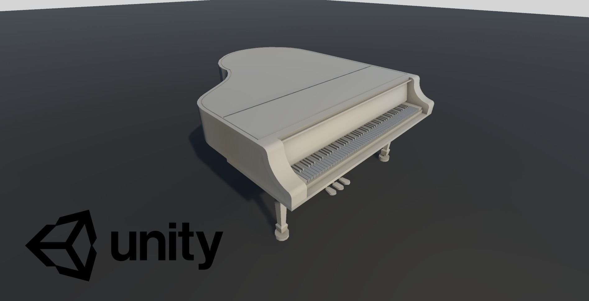 Grand piano model Low-poly 3D model_3