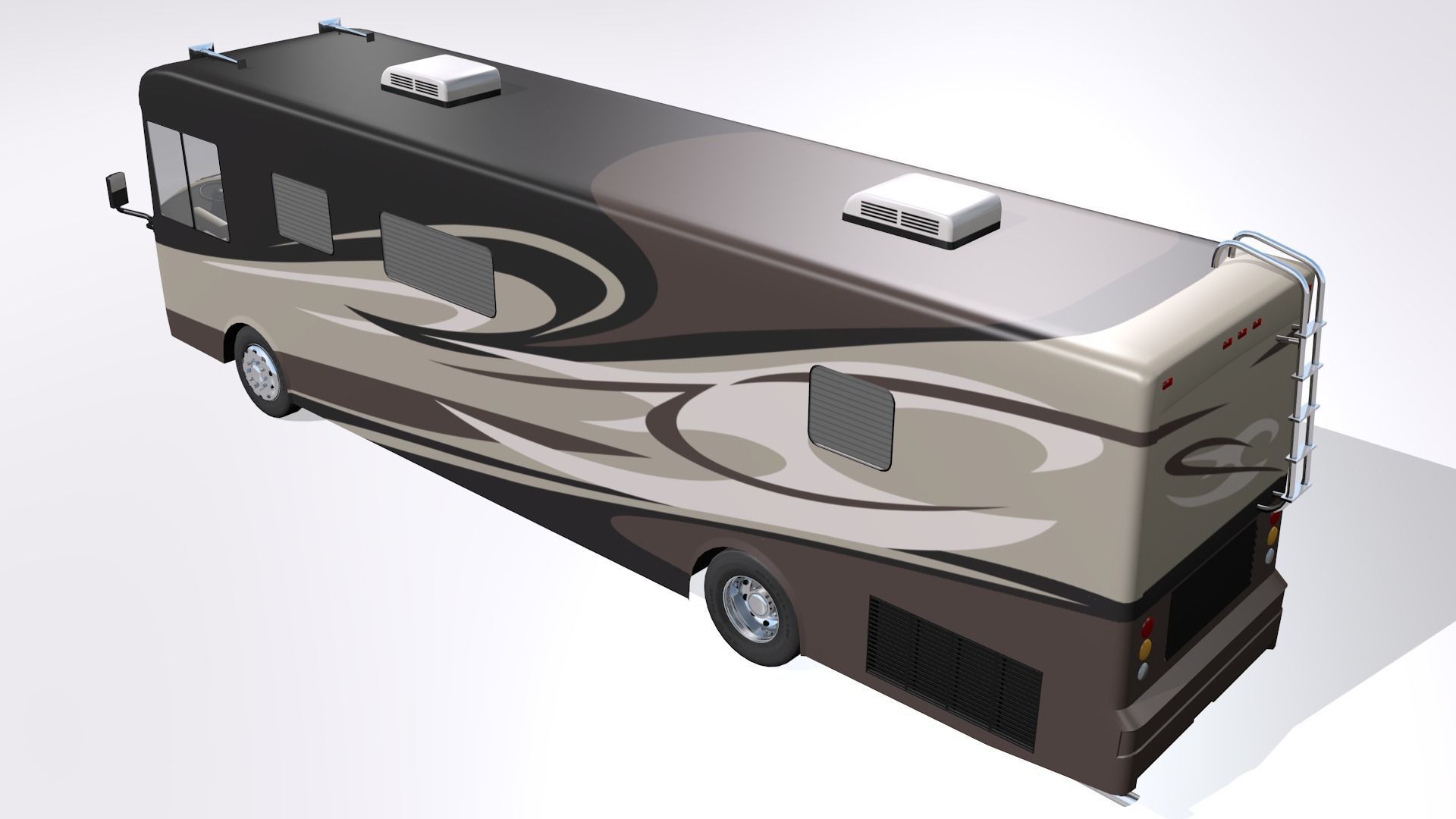 Basic Class A Motorhome 3D model_2