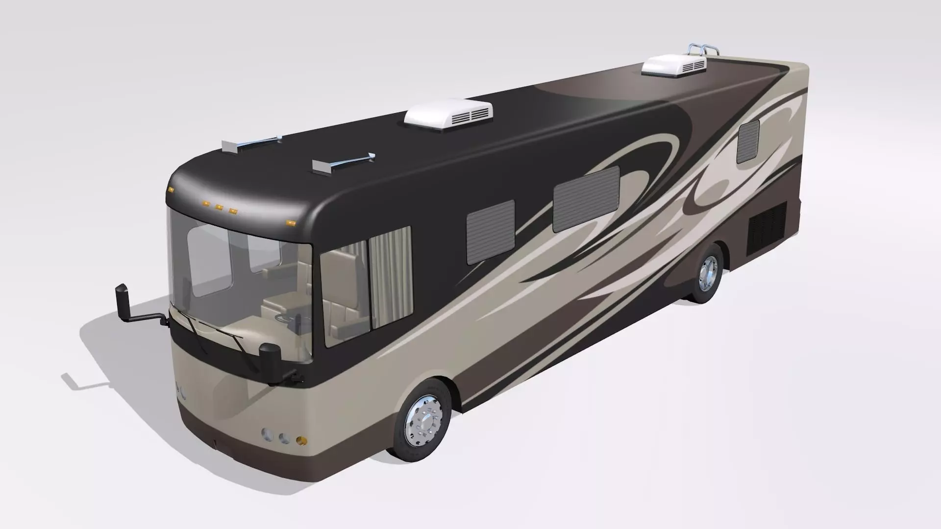 Basic Class A Motorhome 3D model_0