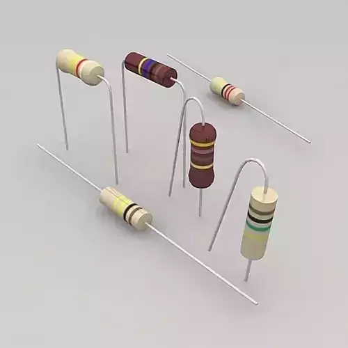 resistors set of Low-poly 3D model