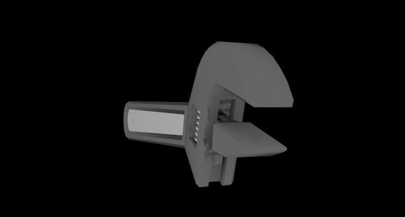 Adjustable Wrench Free 3D model_2