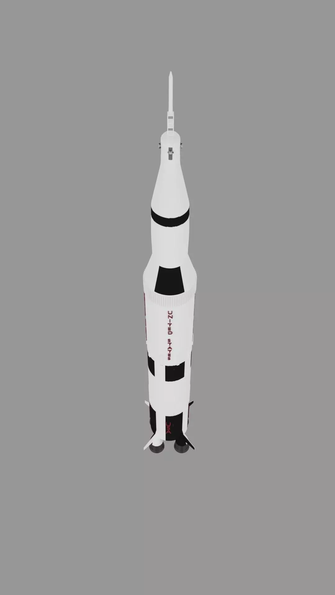 Saturn V Rocket 3D model_0