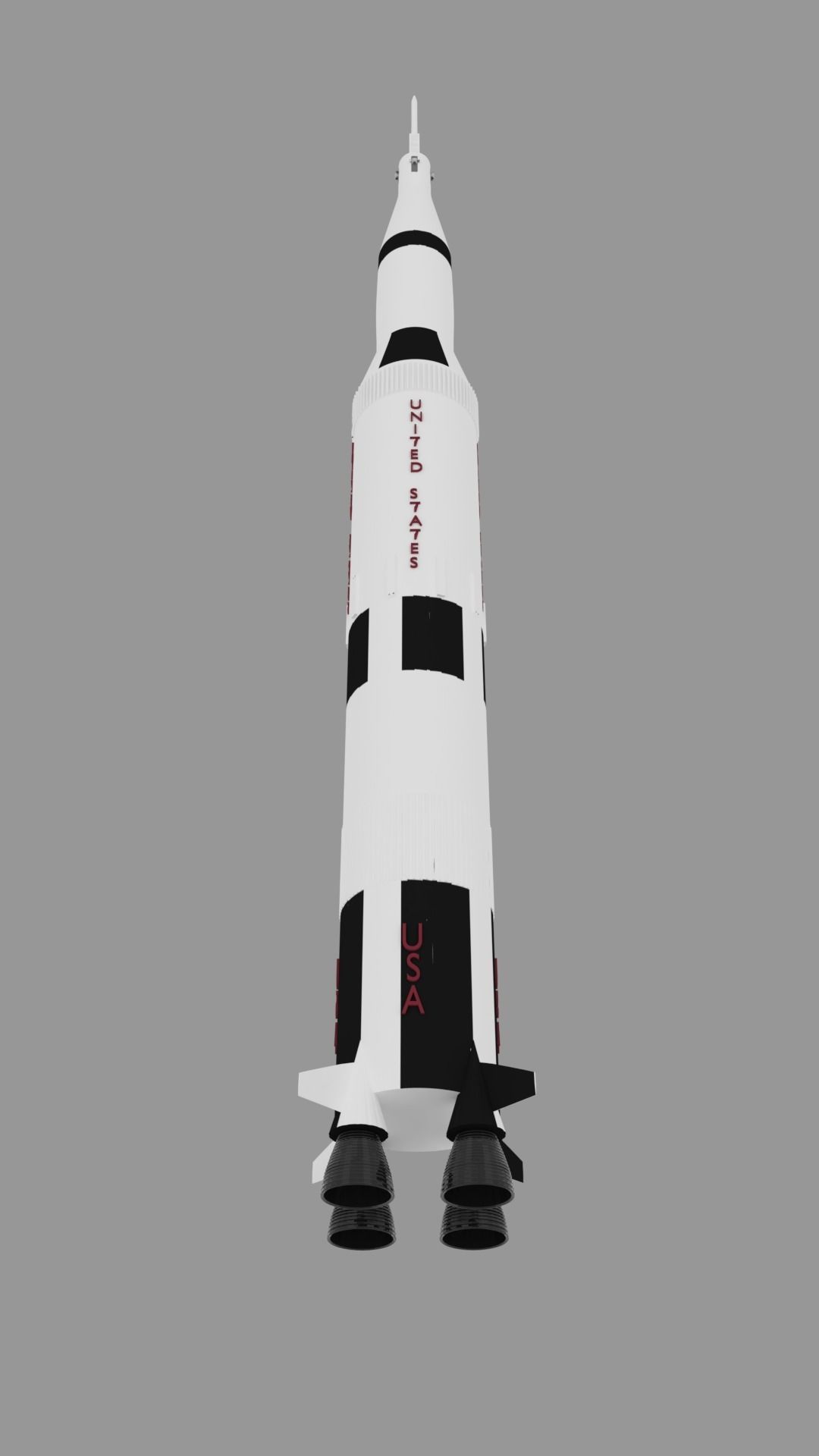 Saturn V Rocket 3D model_1