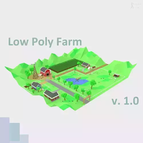 Low Poly Farm by RICHARD HIND Low-poly 3D model