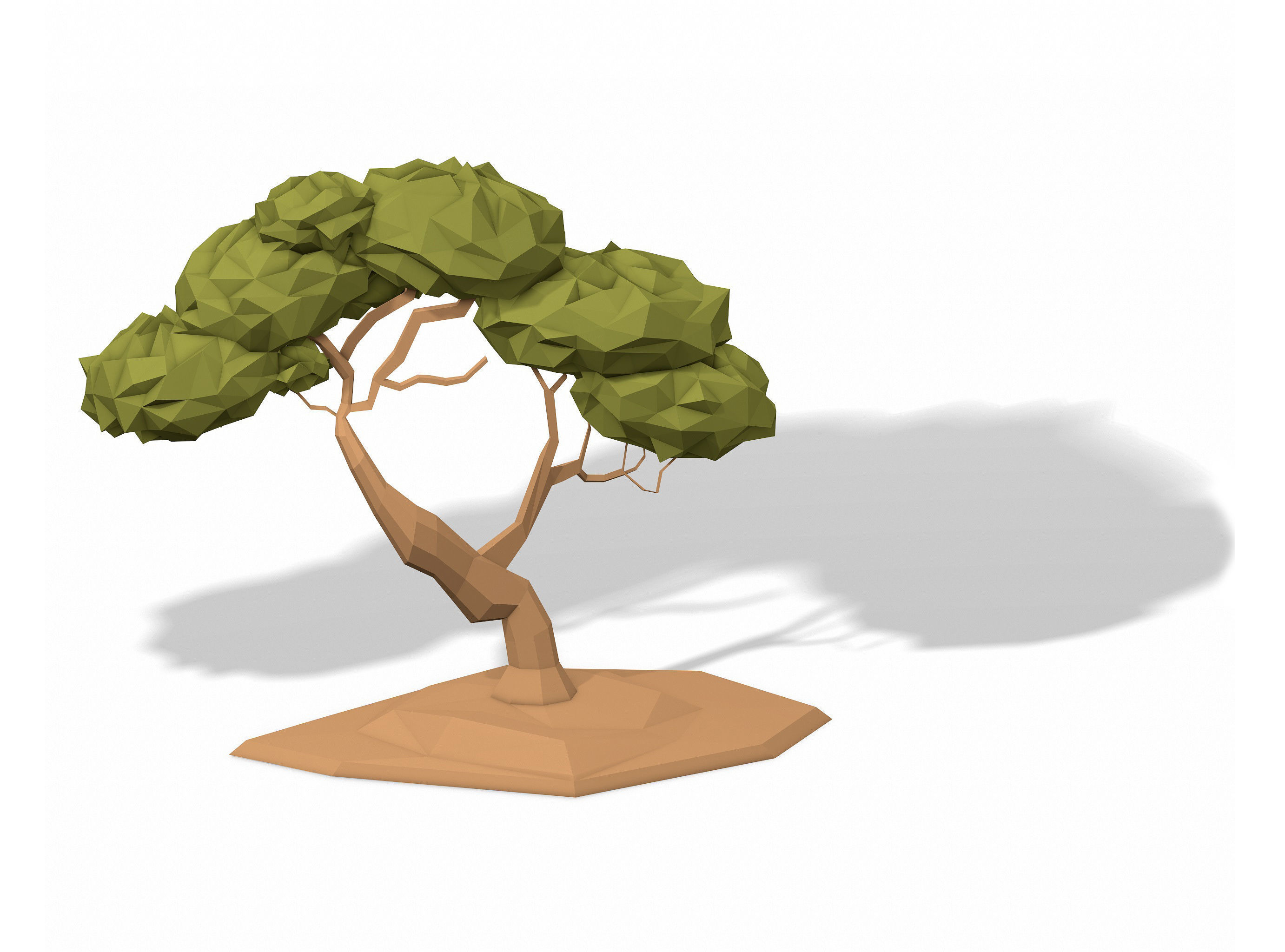 LOW POLY African Tree Pack Low-poly 3D model_22