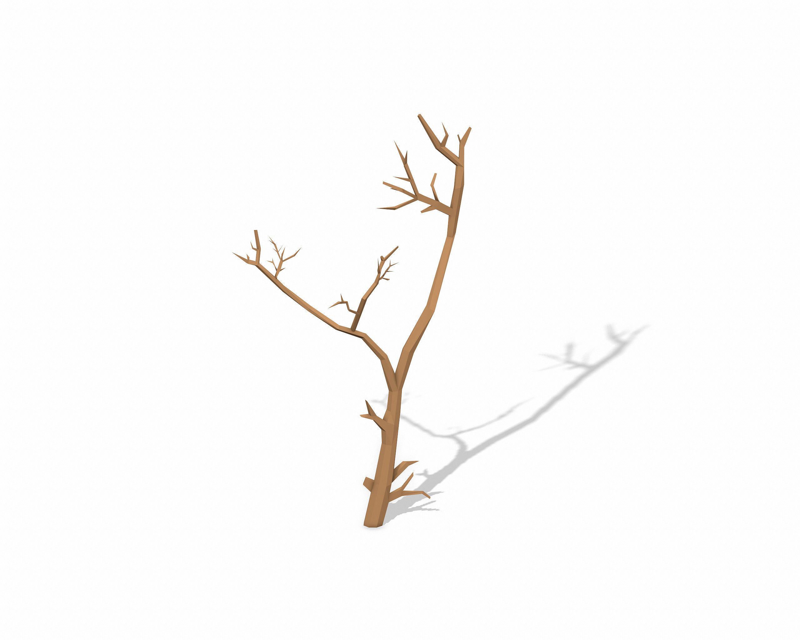 LOW POLY African Tree Pack Low-poly 3D model_6