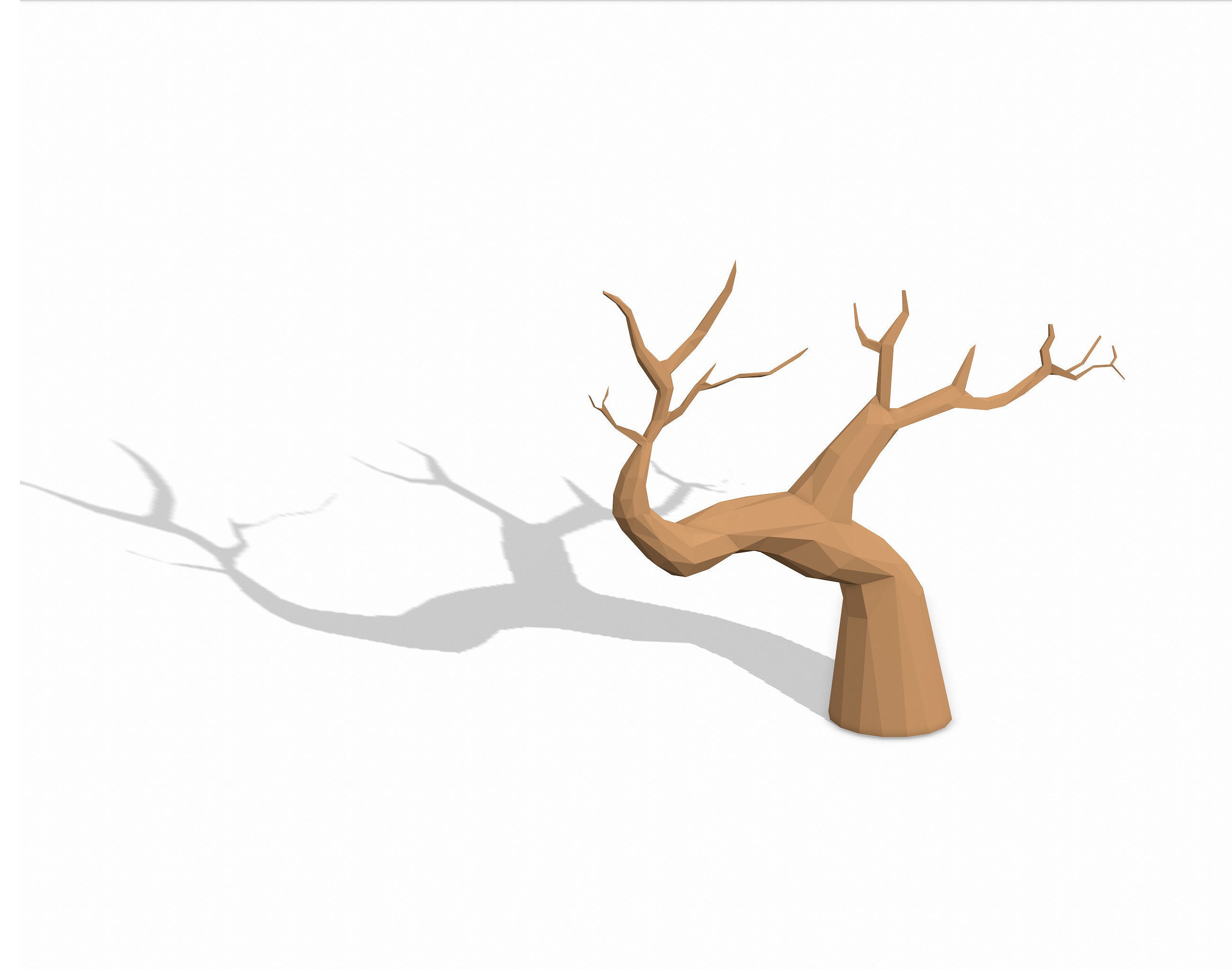 LOW POLY African Tree Pack Low-poly 3D model_20