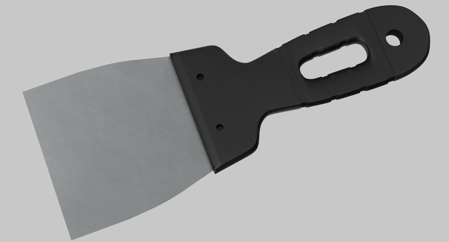 Spatula Putty knife 3D model_1
