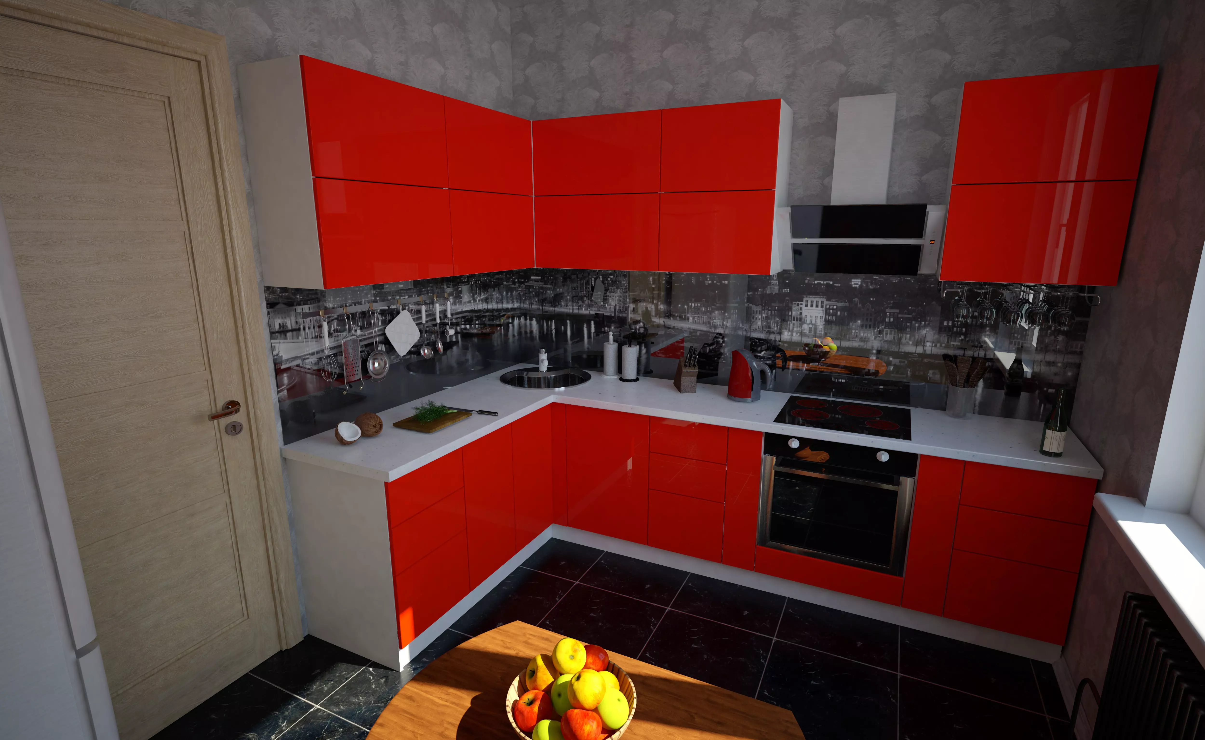 Kitchen Low-poly 3D model