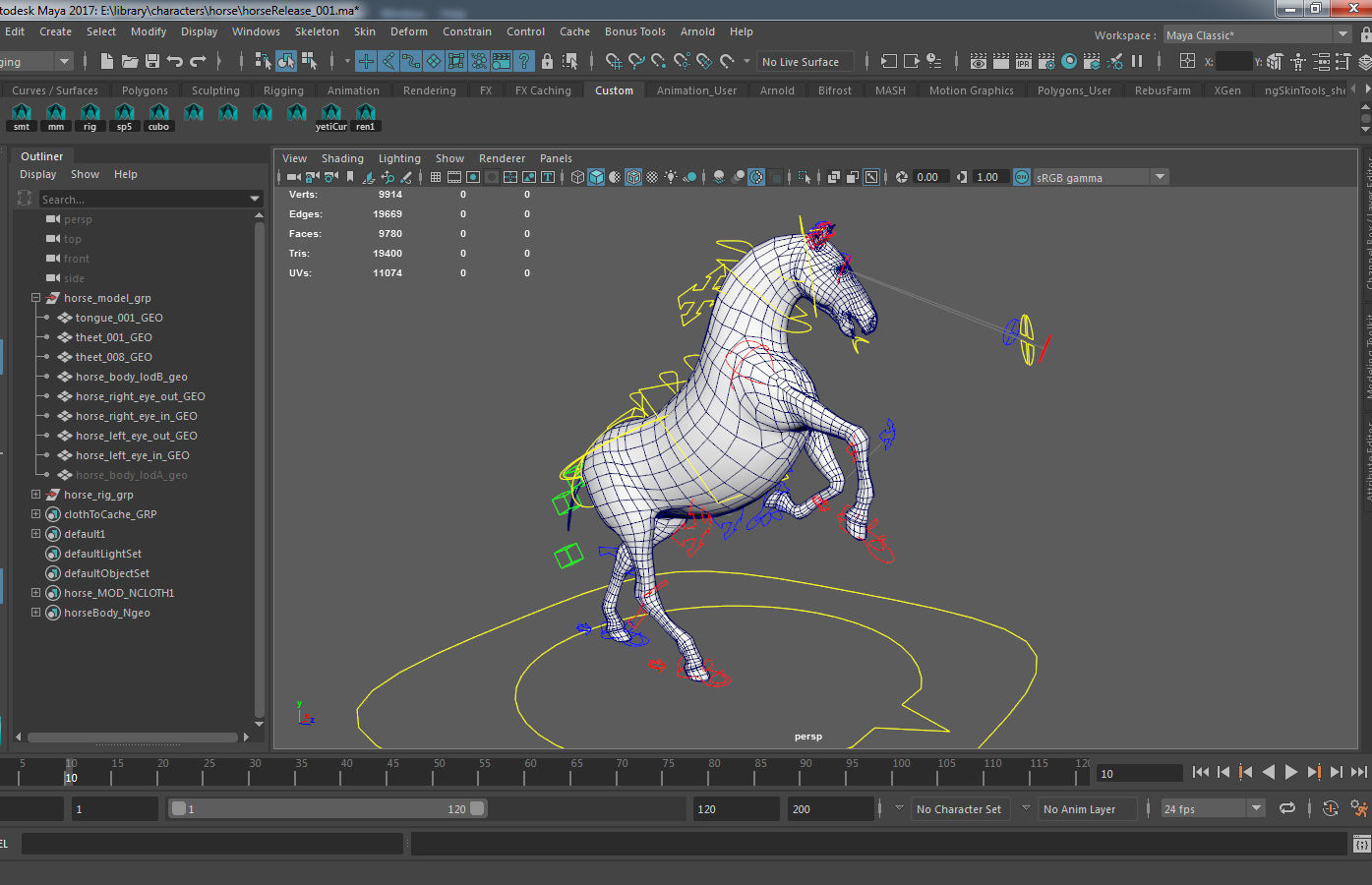 horse Low-poly 3D model_12