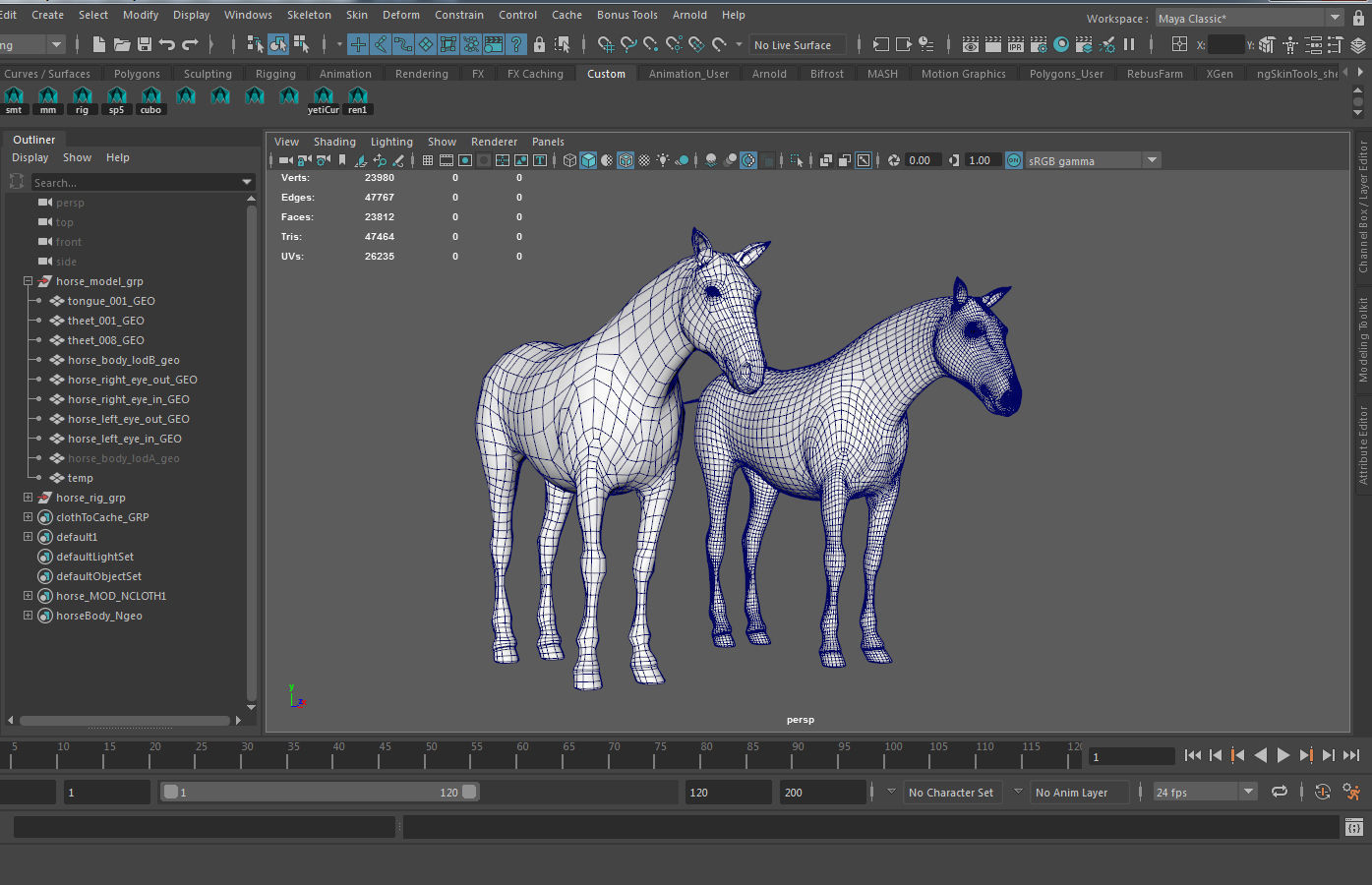 horse Low-poly 3D model_13