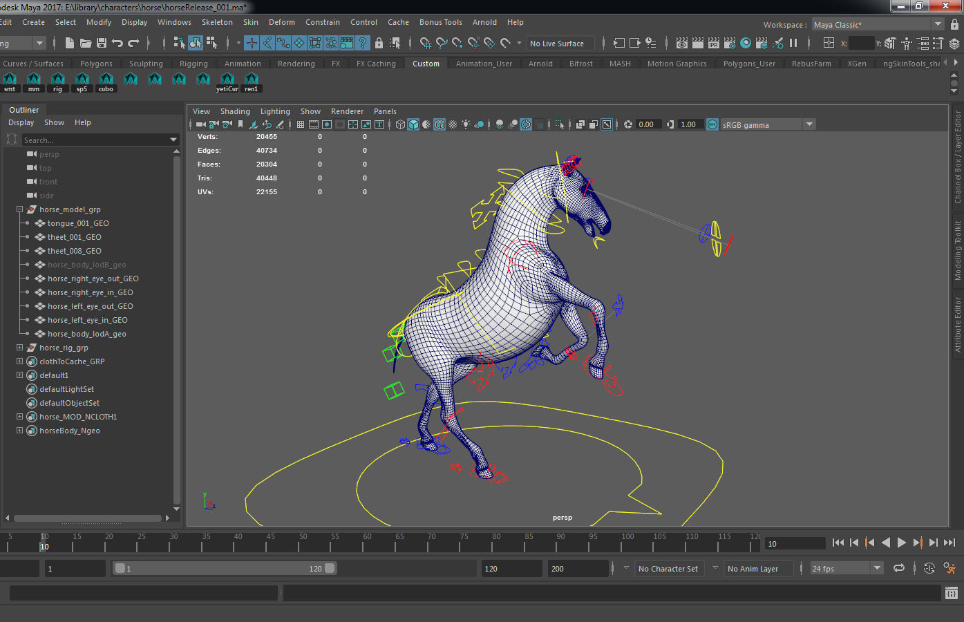 horse Low-poly 3D model_11