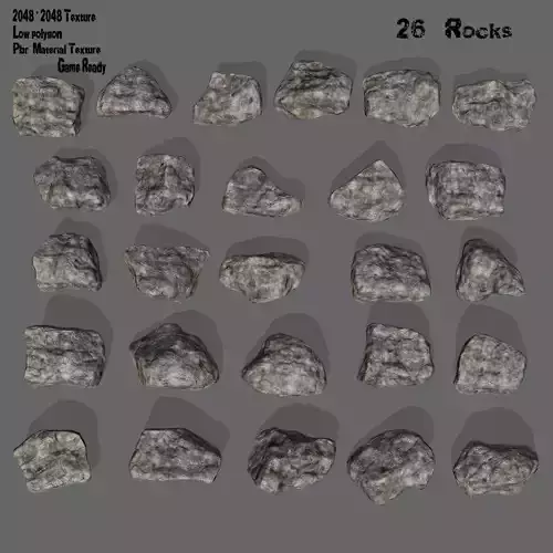 rocks set in sizes